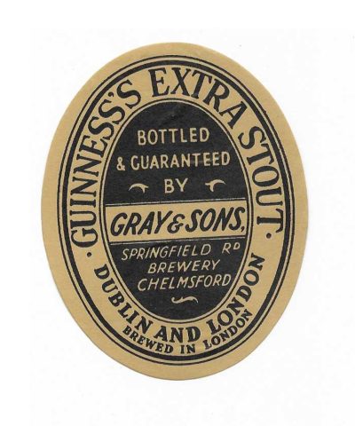 GUINNESS - GRAY & SONS - CHELMSFORD - 84mm TALL