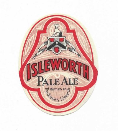 ISLEWORTH PALE ALE  - MATT - (F) - 88mm TALL - MATT - BEHIND ISLEWORTH IS PINK