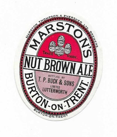 MARSTON NUT BROWN ALE - BUCK OF LUTTERWORTH - 75mm TALL