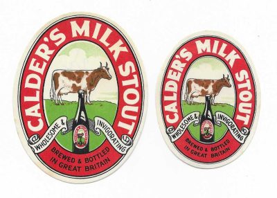 CALDER'S MILK STOUT PAIR - B & B IN GT. BRITAIN - SEE BOTH PICS