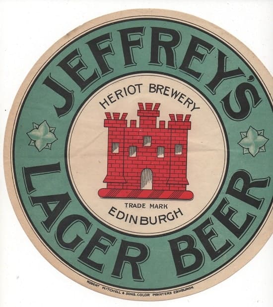 COMPLETE JEFFREY BARREL LABEL 231mm TALL (CREASES) | British Beer Labels