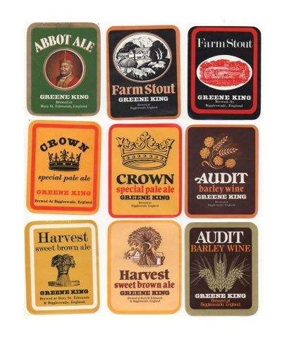 GROUP (B) 9 DIFFERENT GREENE KING LABELS