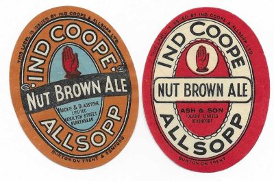 IND COOPE 2 DIFFERENT - ASH & SON DEVONPORT ALSO MACKIE AND GLADSTONE -APPROX 70mm - SEE 2 PICS
