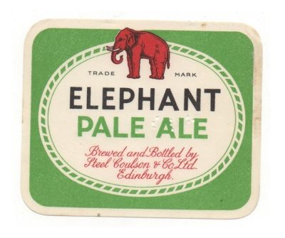 STEEL COULSON RECTANGLE - ELEPHANT PALE ALE - IN USE 1953 - 1956