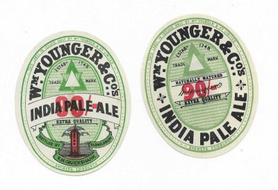 Wm. YOUNGER  - 90/ I.P.A. 2 DIFFERENT - SEE BOTH PICS
