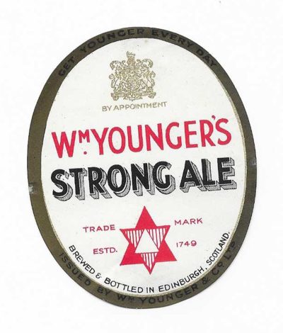 Wm. YOUNGER - STRONG ALE - 76mm TALL - SEE BOTH PICS