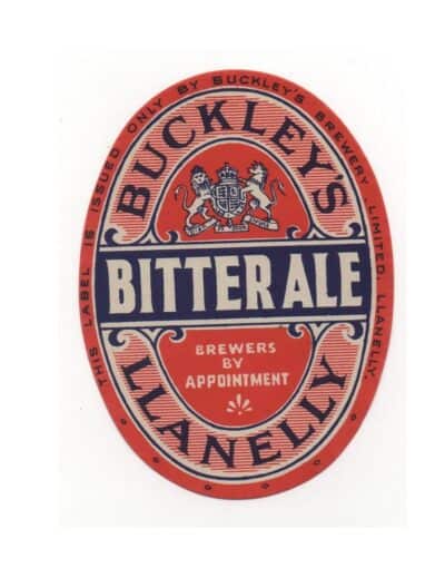 BUCKLEY BITTER ALE - LLANELLY - 89mm TALL