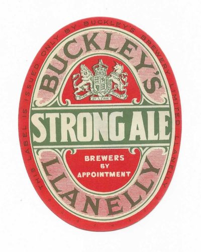 BUCKLEY STRONG ALE - LARGE 112mm - SEE BOTH PICS