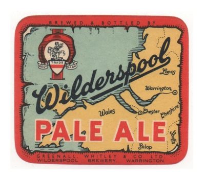 GREENALL WHITLEY OF WARRINGTON - PALE ALE - RED BORDER