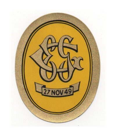 GREENALL WHITLEY 1949 LABEL