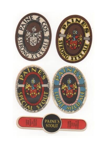 GROUP OF 5 PAINE LABELS - £4.25 THE GROUP