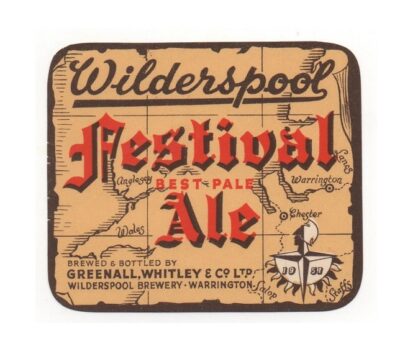 GREENALL WHITLEY FESTIVAL ALE RECTANGLE