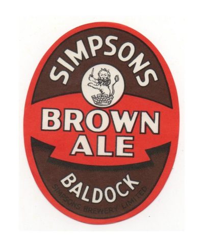 SIMPSON OF BALDOCK - BROWN ALE  - LARGE 84mm