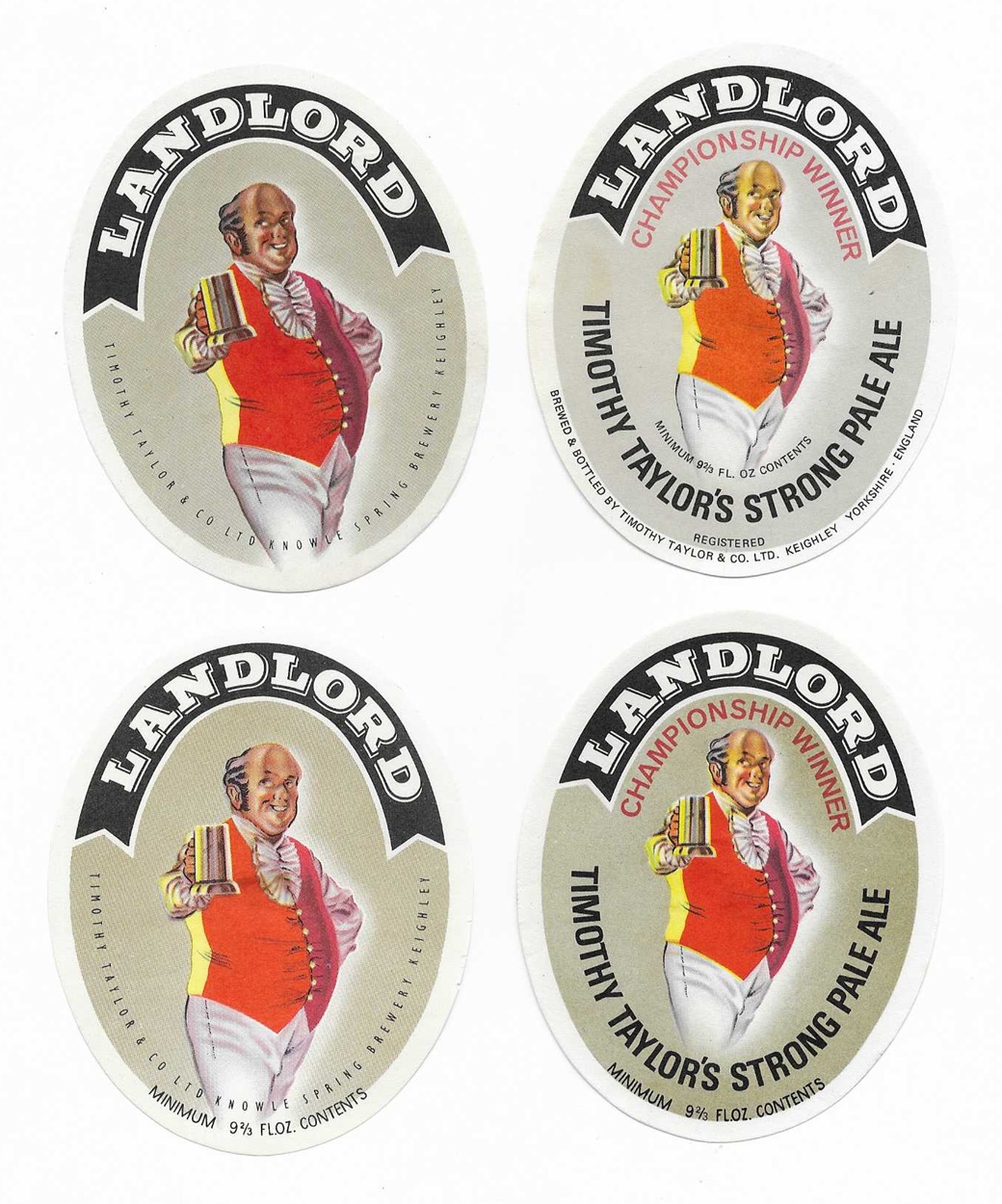 TIMOTHY TAYLOR – 4 DIFFERENT LANDLORD LABELS – SEE 2 PICS – British