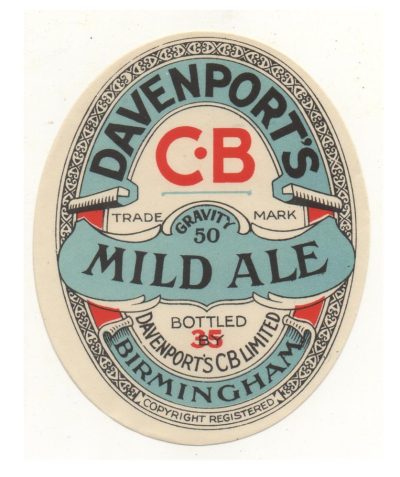 DAVENPORT - C.B MILD ALE - NUMBERED 35