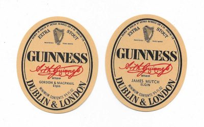 GUINNESS - PAIR OF LABELS FROM ELGIN - MUTCH & GORDON AND MACPHAIL