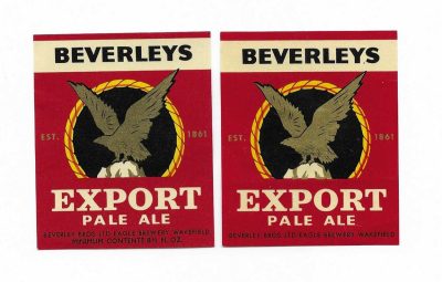 BEVERLEY EXPORT ALE  2 DIFFERENT - PRE CONTENTS IS POOR - SEE 2 PICS