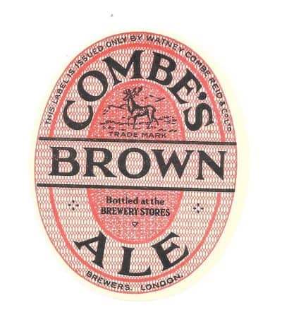 COMBE'S BROWN ALE  - WATNEY COMBE REID - 79mm TALL - 1926 - 1932