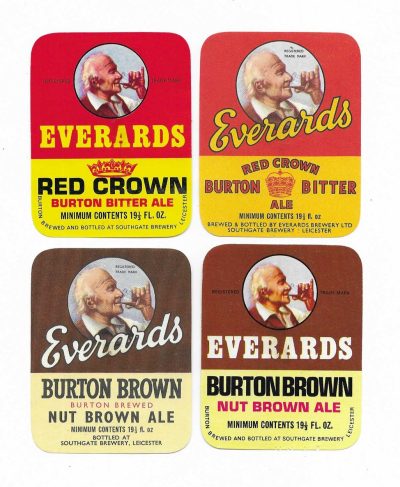 EVERARDS OF LEICESTER - 4 DIFF. RECTANGLE CONTENTS - ALL 19 1/3 FL.OZS - SEE 2 PICS