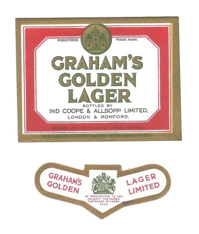 GRAHAM'S GOLDEN LAGER - IND COOPE - 60mm TALL