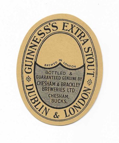 GUINNESS - CHESHAM & BRACKLEY - SLIGHT THINNING WHERE STAMP HINGES WERE
