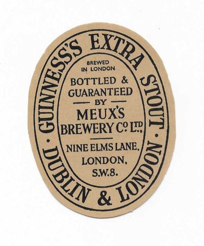 GUINNESS - MEUX'S BREWERY - NINE ELMS LANE S.W.8
