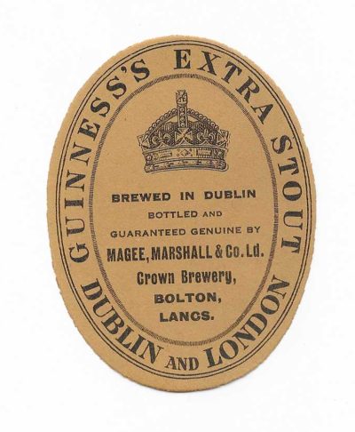 GUINNESS LABEL - MAGEE MARSHALL