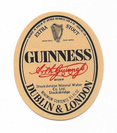 GUINNESS  - STOCKBRIDGE MINERAL WATER CO. LTD.