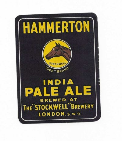 HAMMERTON STOCKWELL BREWERY - IPA HORSE - 93mm TALL - NEED A SOAK