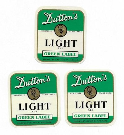 DUTTON - DUTTON'S 3 DIFFERENT LIGHT - GREEN LABEL - PRE CONTENTS - 9 2/3 FL.OZS , 19 1/3 FL.OZS
