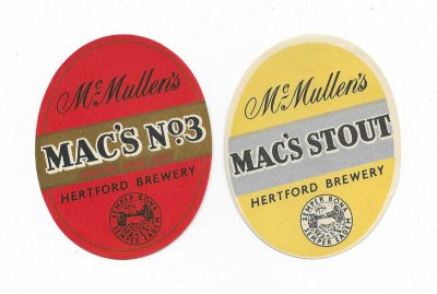 McMULLEN - HERTFORD BREWERY - ODD PAIR - 75mm TALL