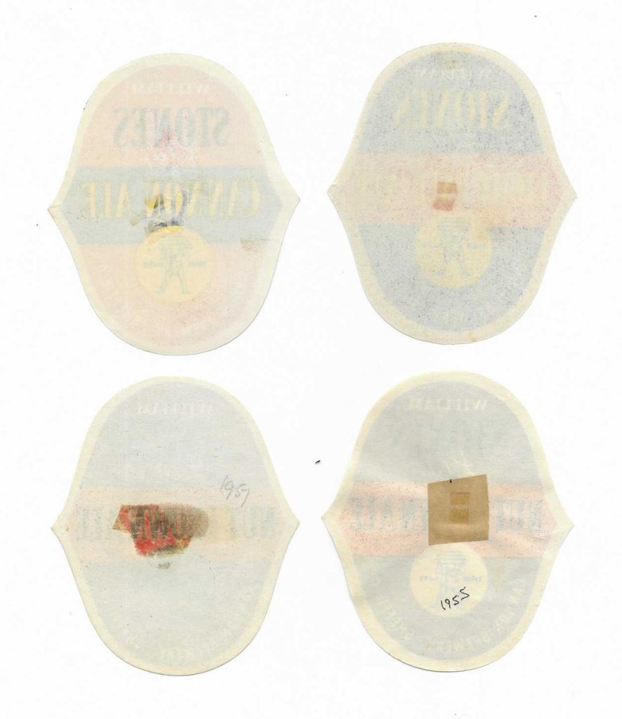 William Labes WILLIAM STONES OF SHEFFIELD – 4 LABELS IN USE 1955 – 1957 – SEE 2 PICS ...