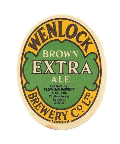 WENLOCK EXTRA BROWN ALE - PLOWMAN BARRETT
