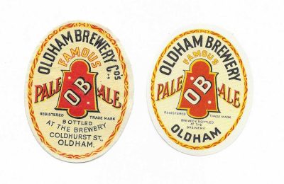 OLDHAM PALE ALE PAIR - 75mm AND 69mm TALL - PRE 1963 - SEE 2 PICS