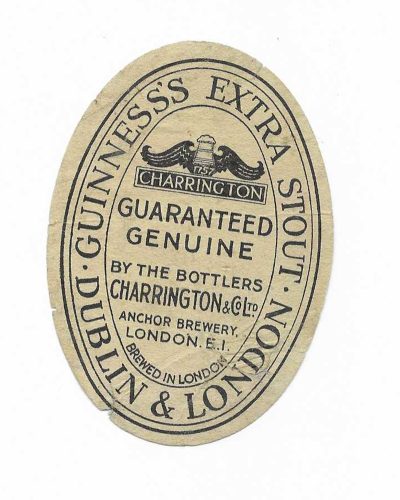 GUINNESS CHARRINGTON  - 91mm TALL - WORTH CHECKING AS A FEW VARIANTS - FAIR ONLY