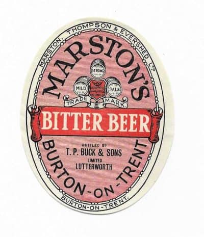 MARSTON'S - BITTER BEER - BUCK OF LUTTERWORTH - 86mm