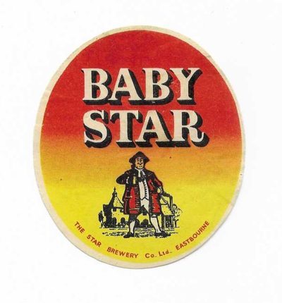 STAR BREWERY OF EASTBOURNE -  BABY STAR - IN USE 1954 - 1957 - 66mm TALL - SEE 2 PICS