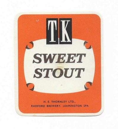 THORNLEY - SWEET STOUT - 1950'S - SEE 2 PICS