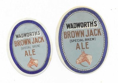 WADWORTH OF DEVIZES - PAIR OF BROWN JACK ALE - SEE BOTH PICS