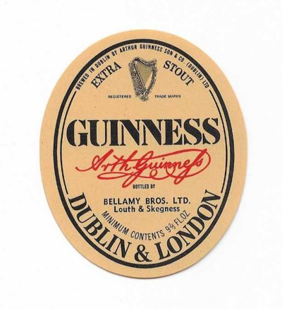 GUINNESS - BELLAMY BROS. OF LOUTH AND SKEGNESS , LINCOLNSHIRE