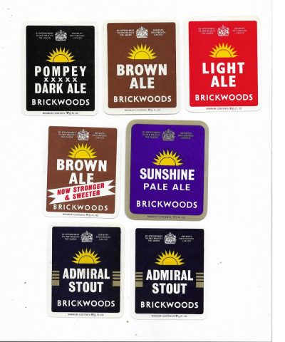 BRICKWOODS OF PORTSMOUTH - GROUP OF 7 DIFFERENT JKL - V.G. CONDITION