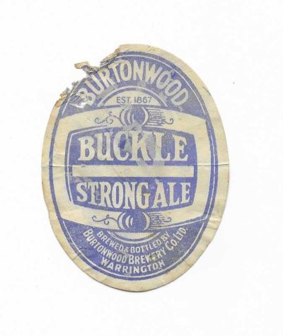 BURTONWOOD BUCKLE - STRONG ALE - ( POOR )