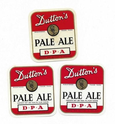 DUTTON  - DUTTON'S GROUP OF 3 DIFFERENT PALE ALE LABELS