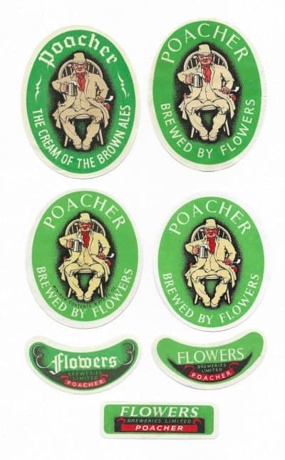 FLOWERS GROUP OF POACHER - ALL DIFFERENT - SEE BOTH PICS