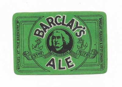 BARCLAY PERKINS - BARCLAY'S ALE - 46mm TALL