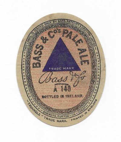 BASS - SCARCE - SAYS BOTTLED IN IRELAND - A140