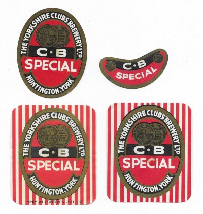 YORKSHIRE CLUBS TRIO OF CB SPECIAL LABELS - SEE BOTH PICS