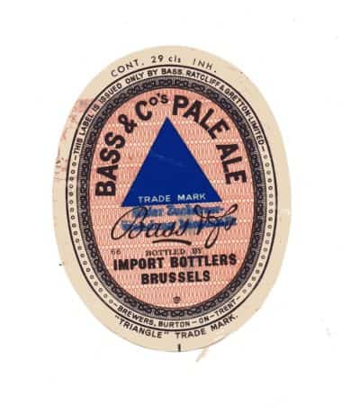 BASS - BLUE TRIANGLE - IMPORT BOTTLERS A - 83mm TALL