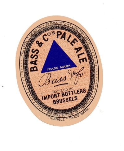 BASS - BLUE TRIANGLE - IMPORT BOTTLERS B - 83mm TALL
