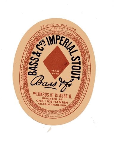 BASS IMPERIAL STOUT - CHARLOTTENLUND - UDE HANSEN - 83mm TALL